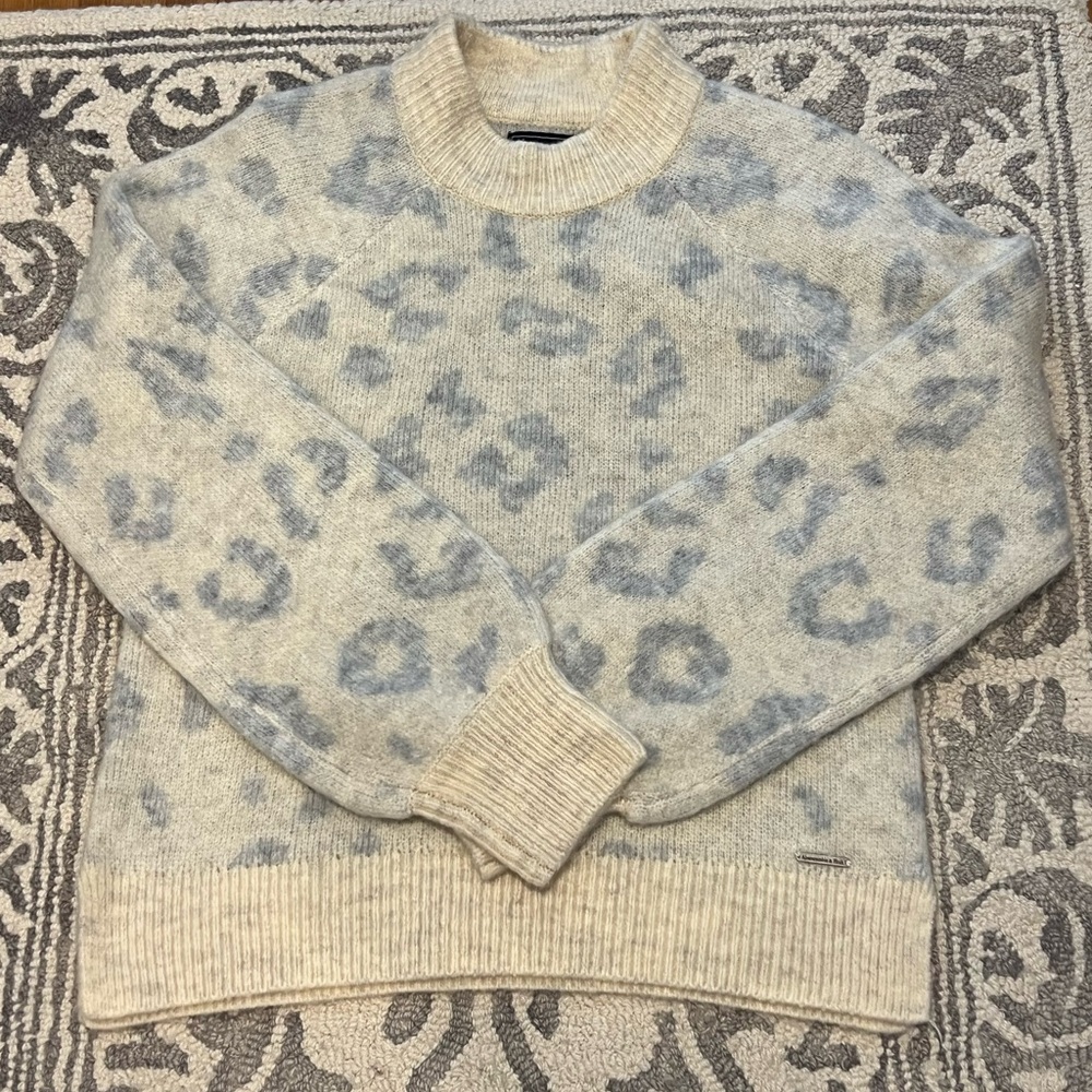 Abercrombie Cheetah Print Wool Sweater